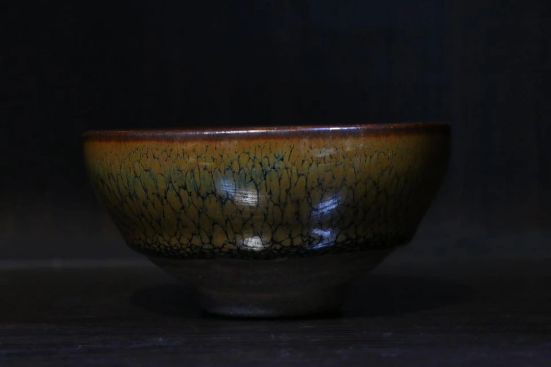 窑变流沙金功夫品茗微瑕绿鹧鸪禅定复古