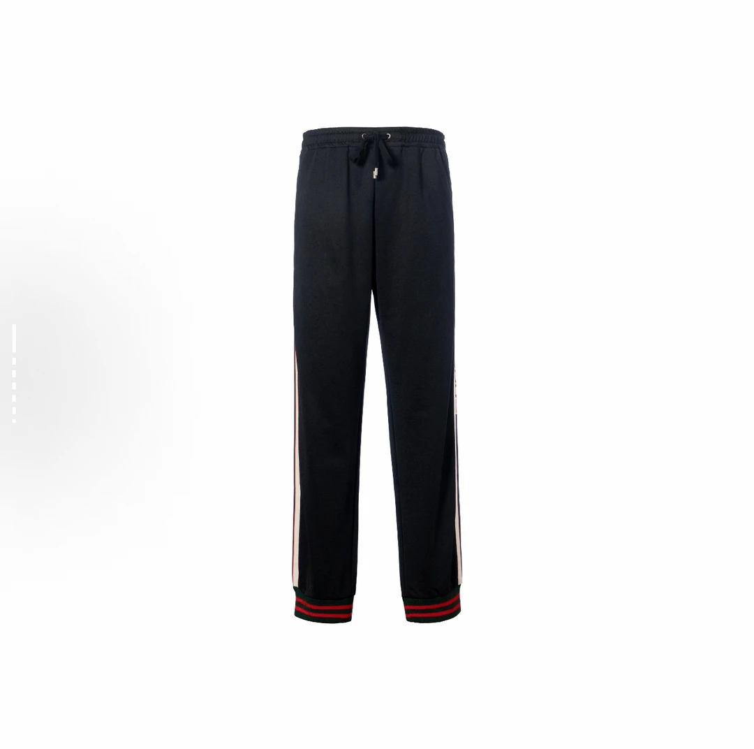99新 GUCCI/古驰 系带条纹束脚休闲裤/尺码XS/编号7164