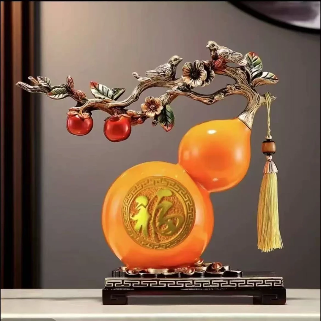 事事如意摆件新中式葫芦招财玄关卧室结婚酒柜电视柜客厅装饰乔迁
