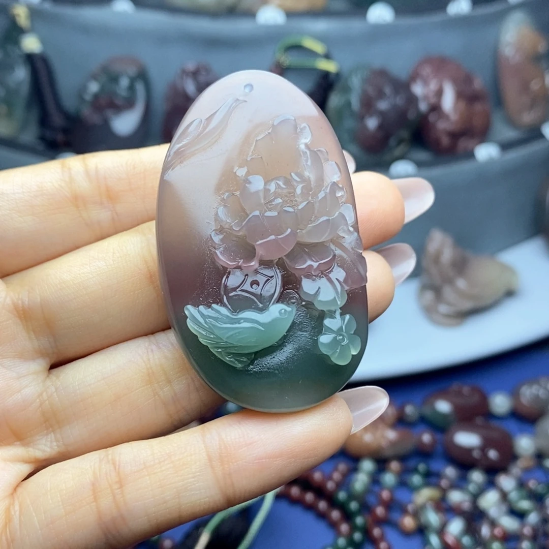 玛瑙/玉髓未镶嵌吊坠(不含链)