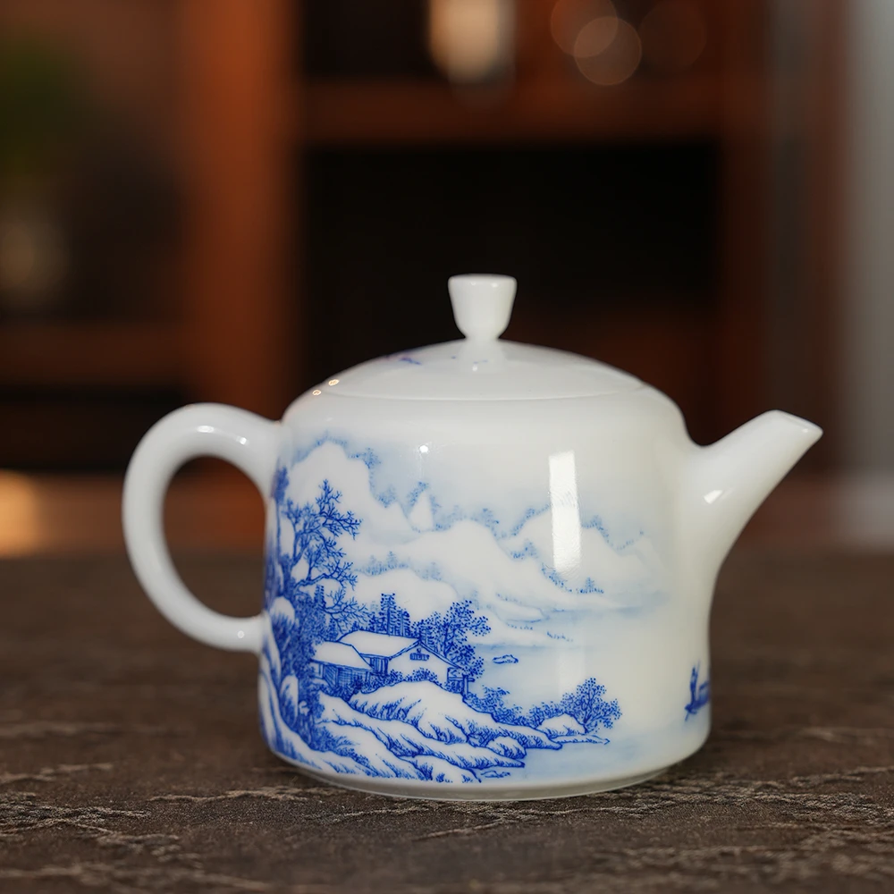 【栗子严选】九段妙手雪景思源壶 景德镇陶瓷（jd291）