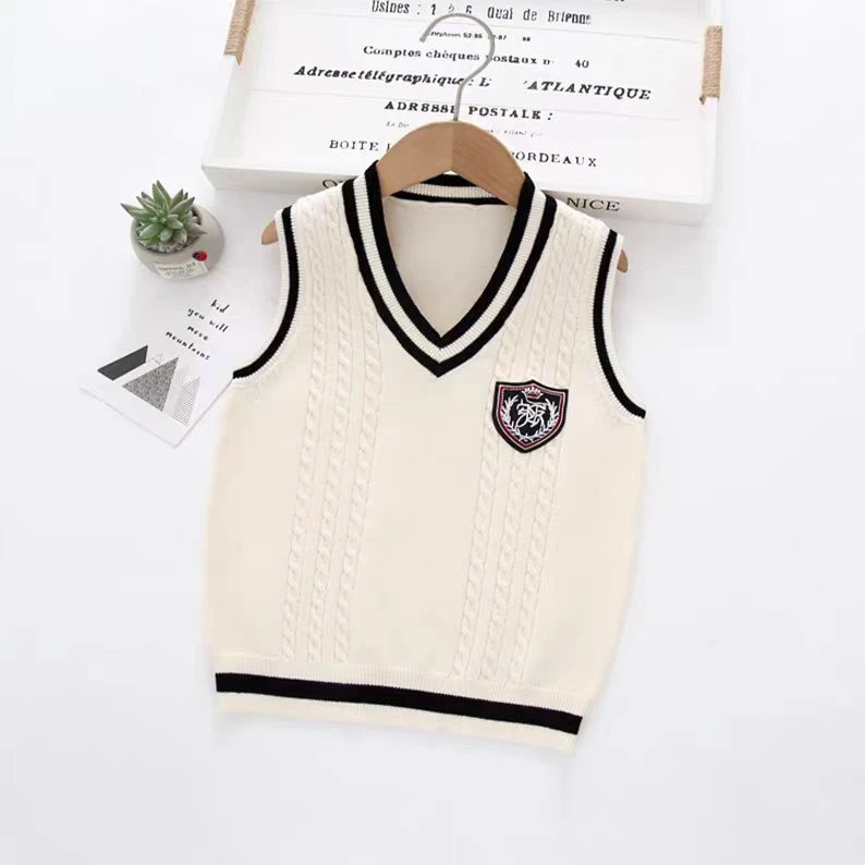 秋季儿童时尚洋气针织毛衣背心