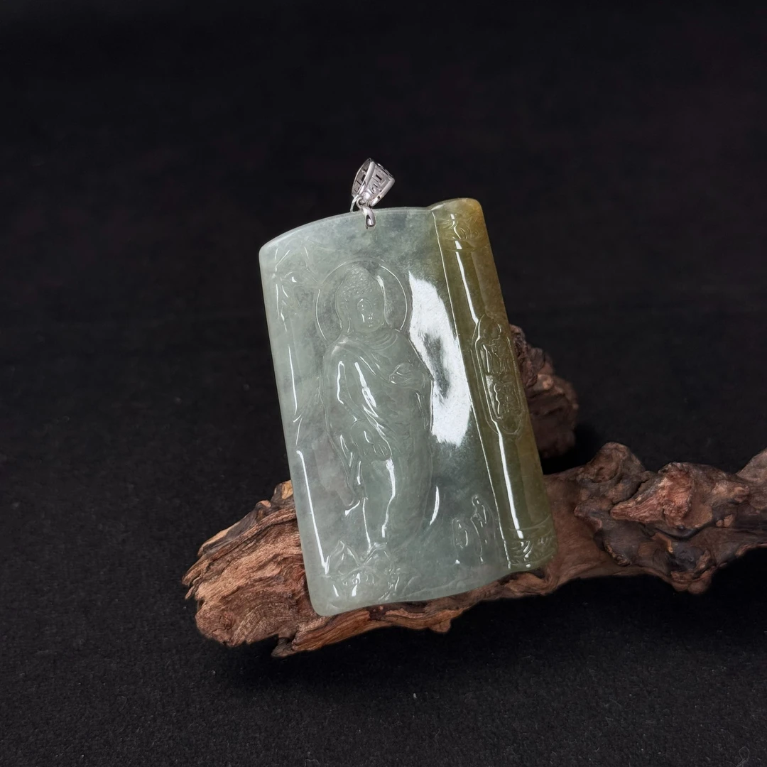 【诚翠拍品第九十七期午】翡翠86吊坠zxg130109金