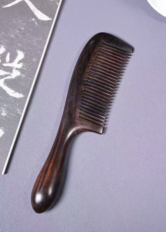 细齿梳头木梳子按摩梳宽齿大号男女齿梳檀香卷发梳