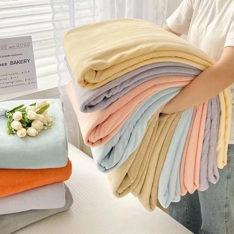 毛毯被小毛毯宿舍单人法兰绒盖毯办公室小毯加厚空调午睡毯毯子