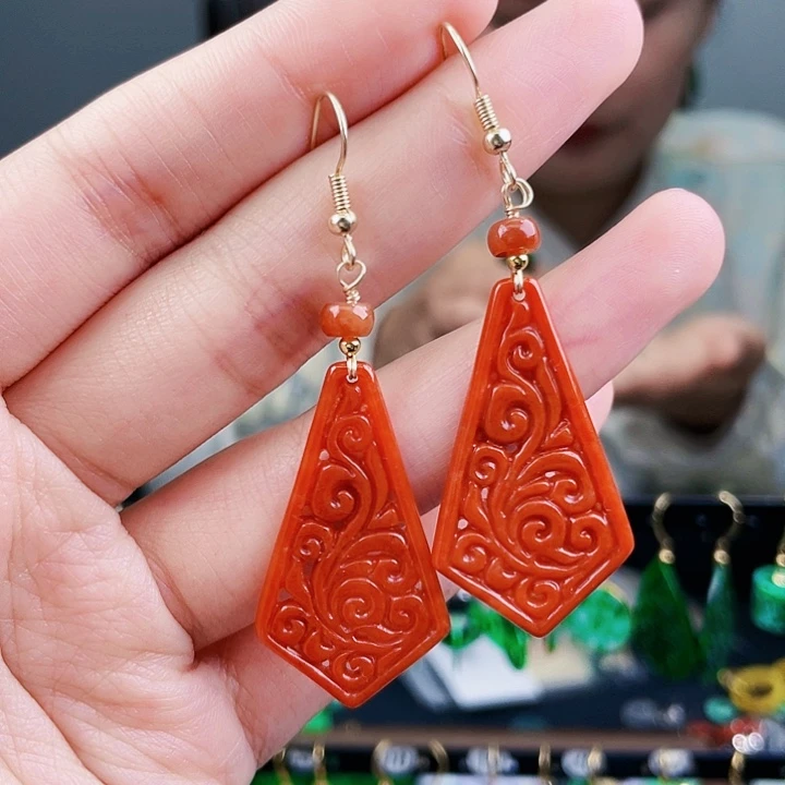 翡翠耳饰未镶嵌饰品