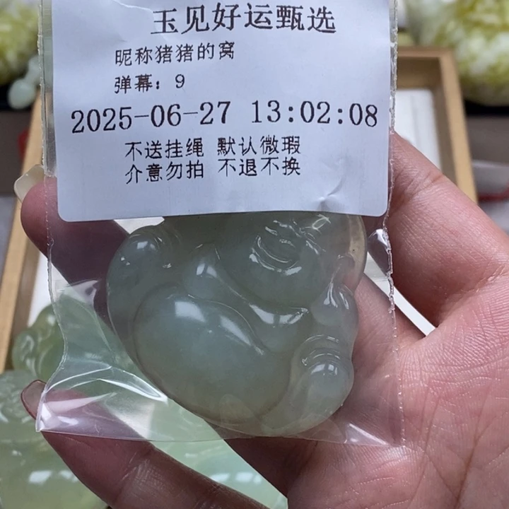 猪***窝蛇纹石玉未镶嵌颈饰