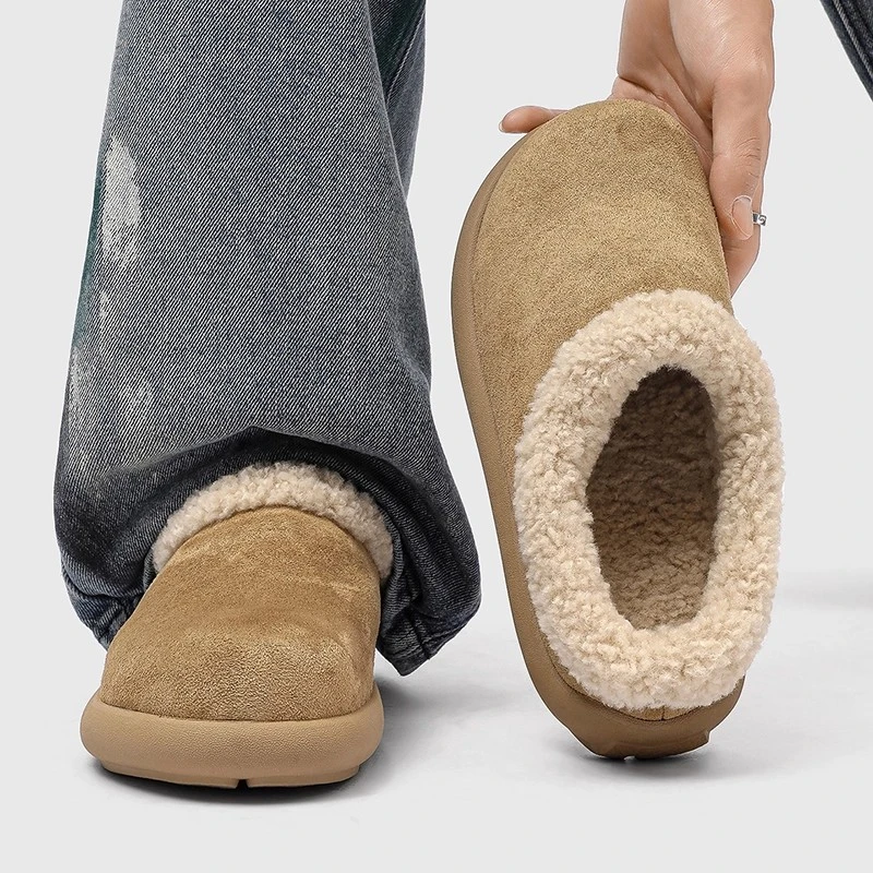 FEILEISHEN 室外小土豆半拖鞋冬季加绒一脚蹬时尚男女保暖勃肯鞋