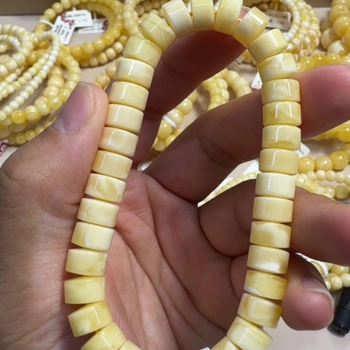 手链琥珀未镶嵌蜜蜡经过药片8mm