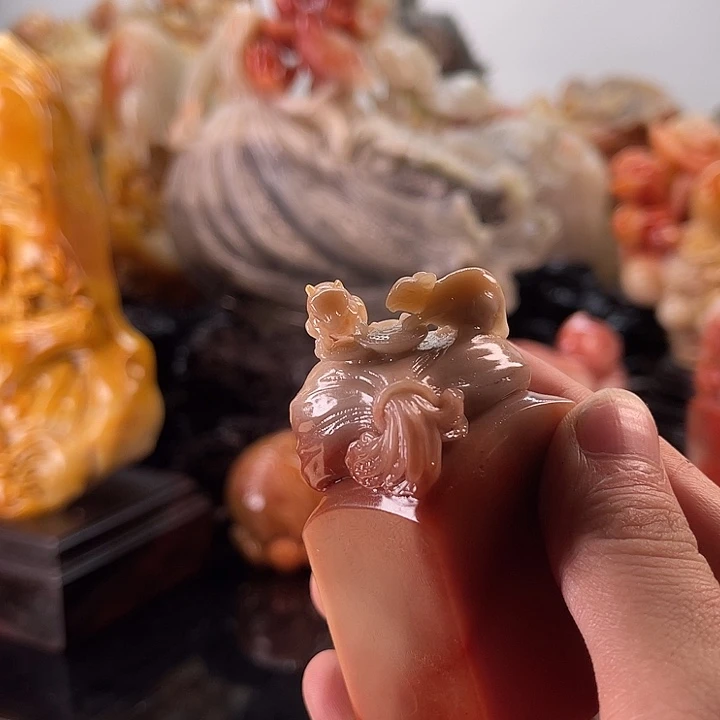 寿山石代代数钱印章