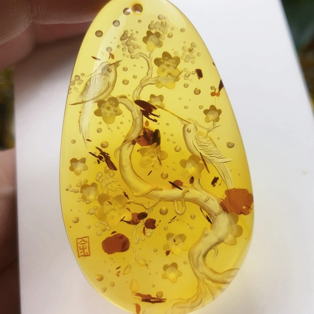 【闪购商品】琥珀（花珀）吊坠(不含链)未镶嵌