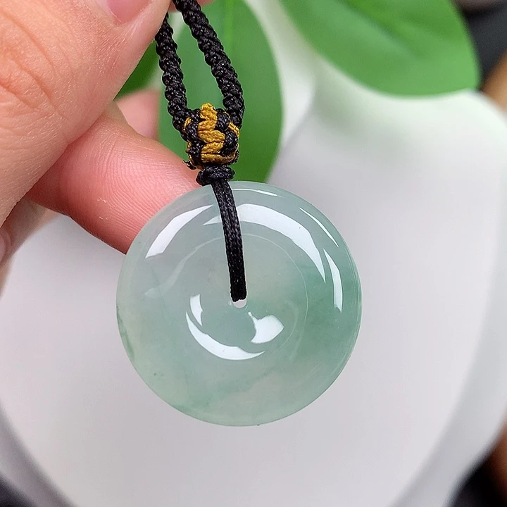 翡翠未镶嵌颈饰平安扣25.6x6.2mm