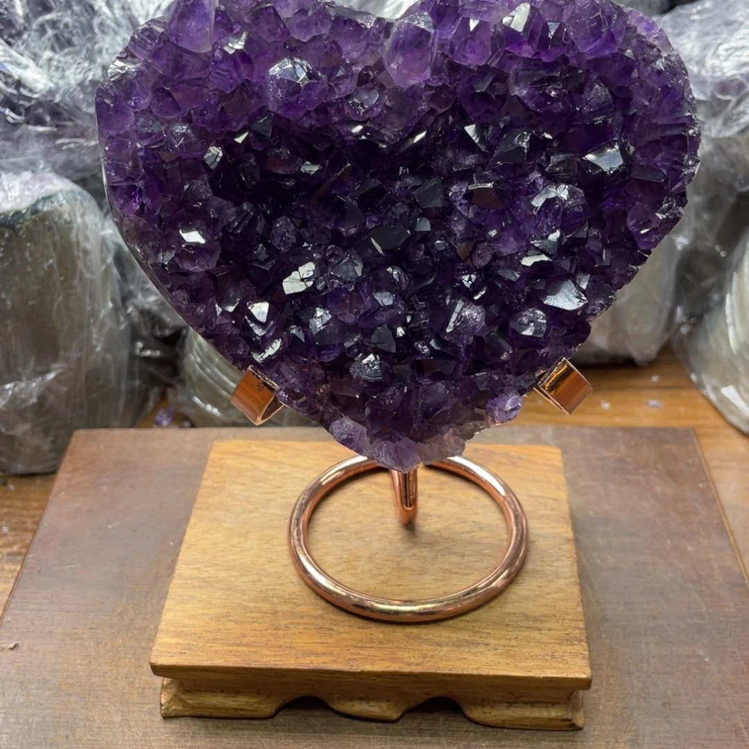 紫晶未镶嵌摆件紫晶