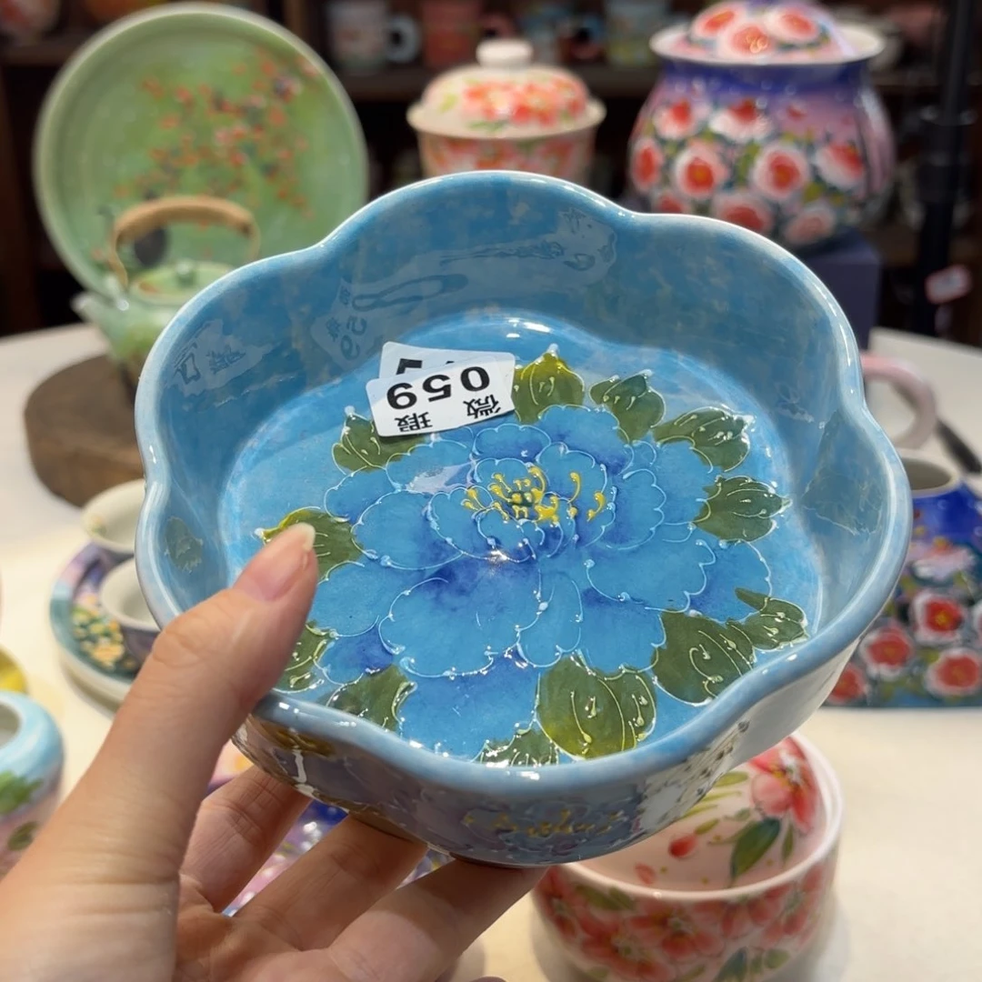 景德镇手绘高温釉下彩陶瓷茶具