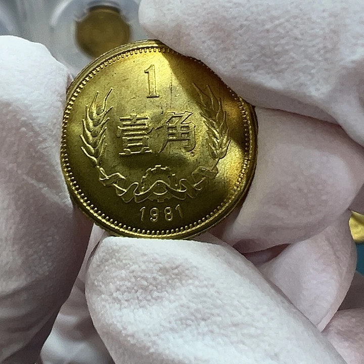 其他普通金属长城1981一角一枚扣盒
