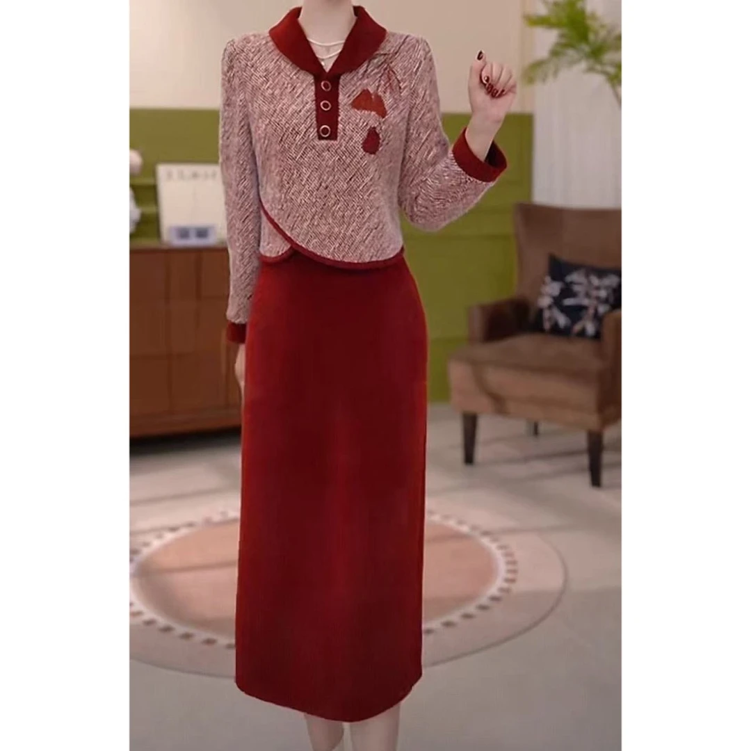 JG-25651 新款2025年秋季时尚气质优雅显瘦连衣裙 M-4XL