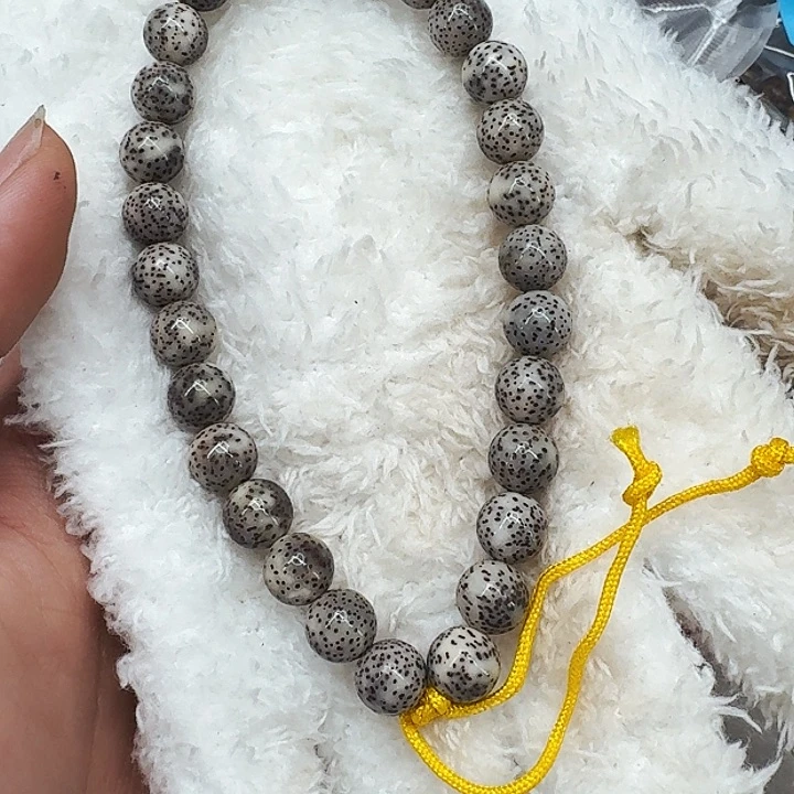 星月菩提手串324高端黑灰星月菩提0.9圆手持