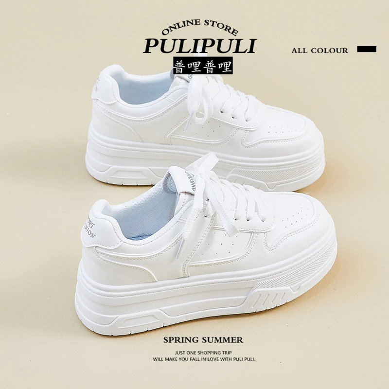 厚底小白鞋女小个子增高秋季新款学生ins百搭校园风休闲运动板鞋