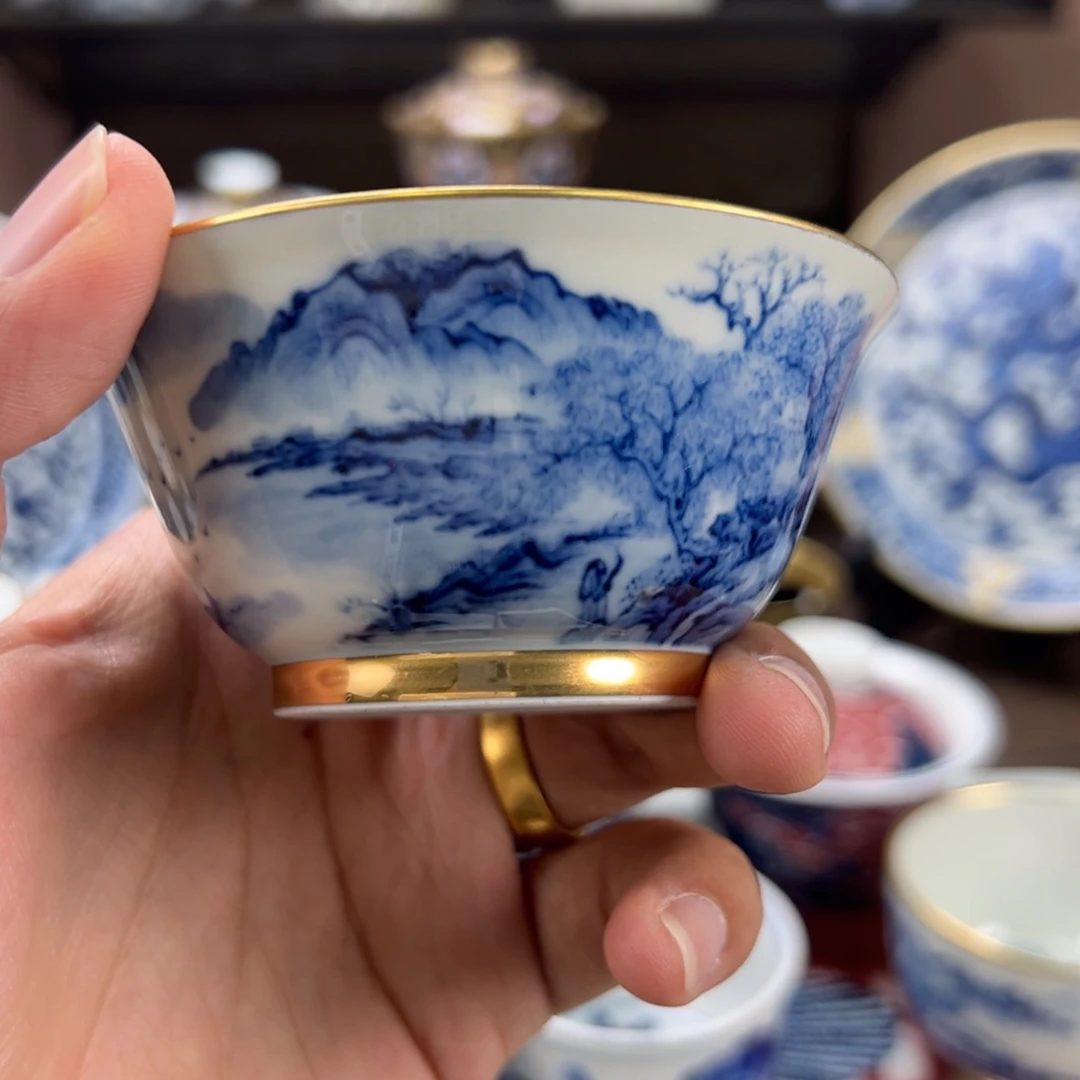 九***工瓷片景德镇手工手绘陶瓷