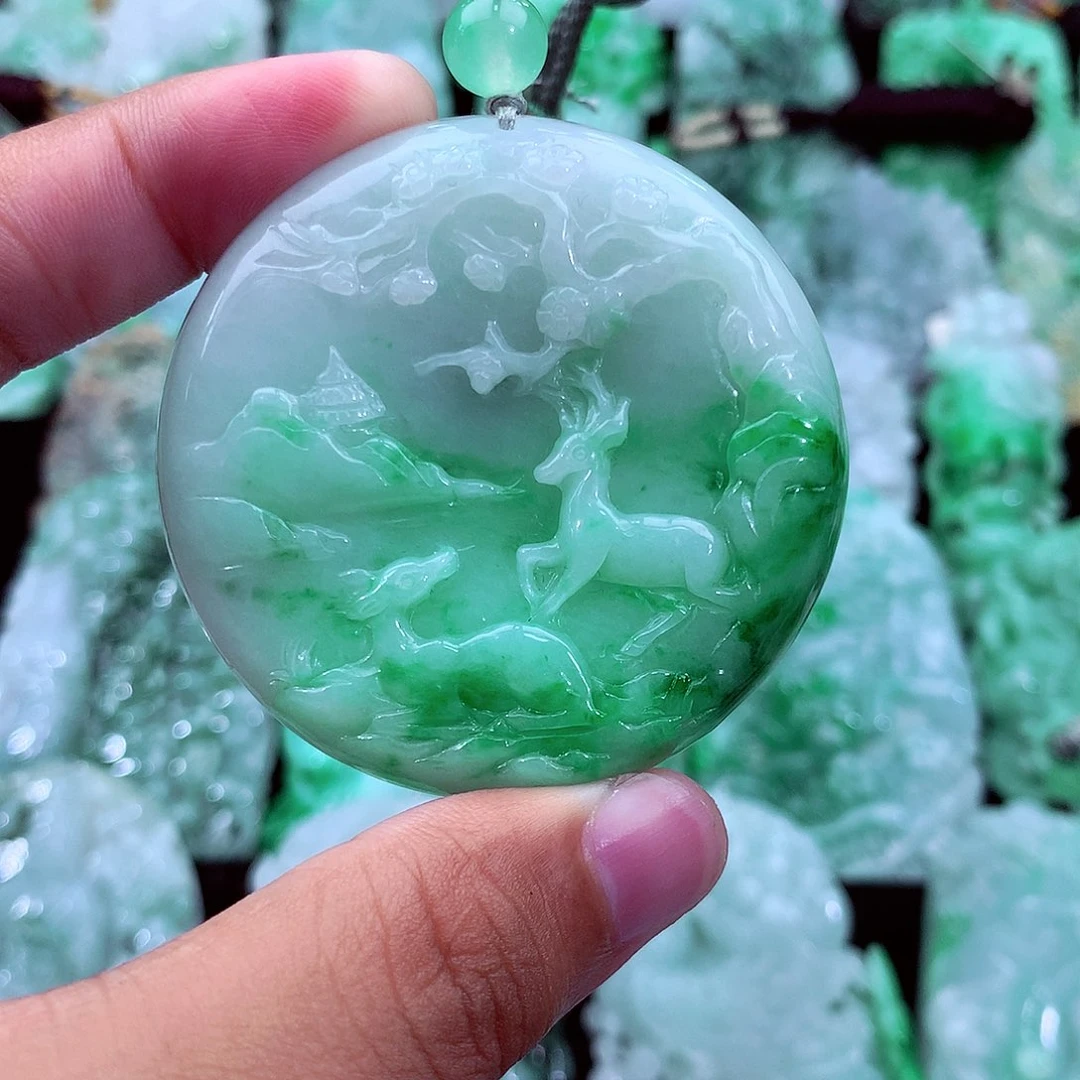 翡翠未镶嵌吊坠(不含链)