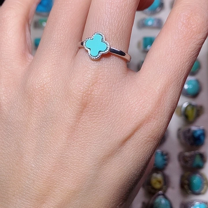 绿松石银S925镶嵌颈饰