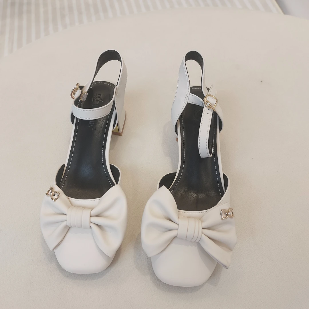 高跟鞋公主鞋软底走秀演出鞋白色包头凉鞋 599-2