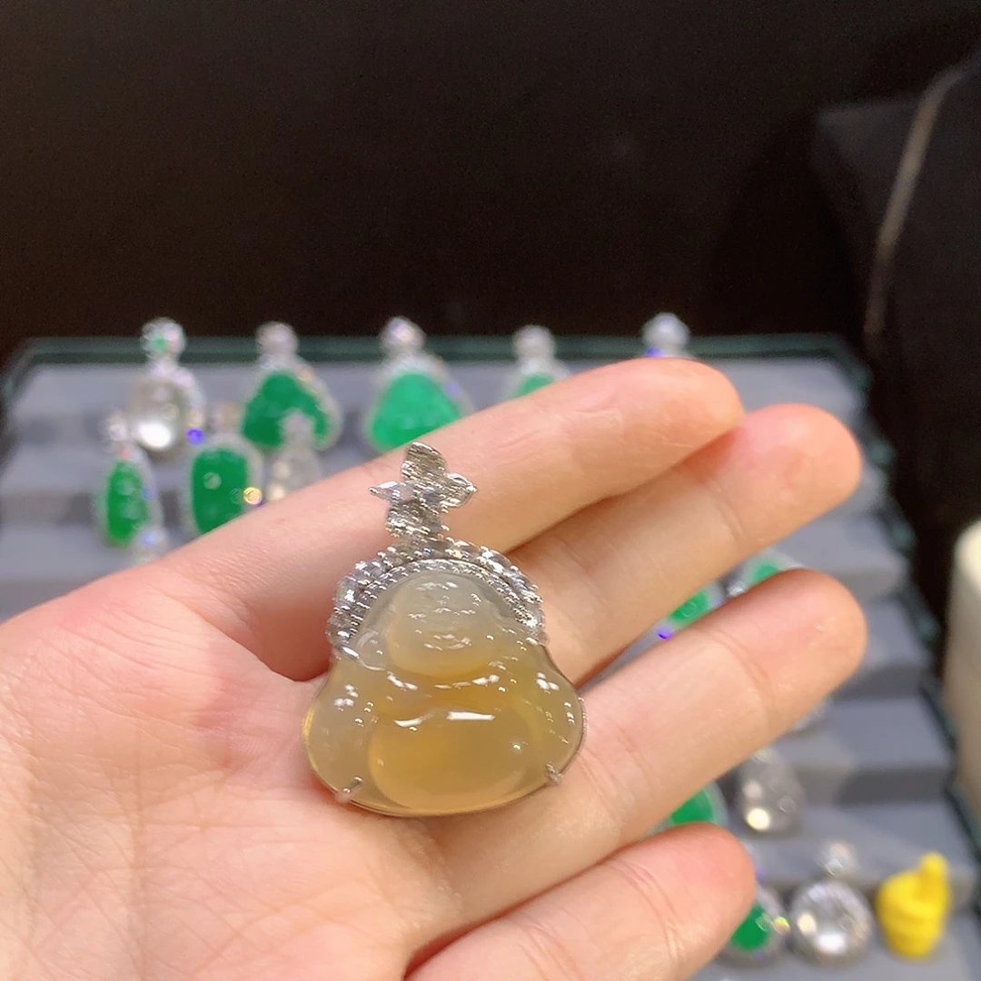 玛瑙/玉髓银S925镶嵌颈饰