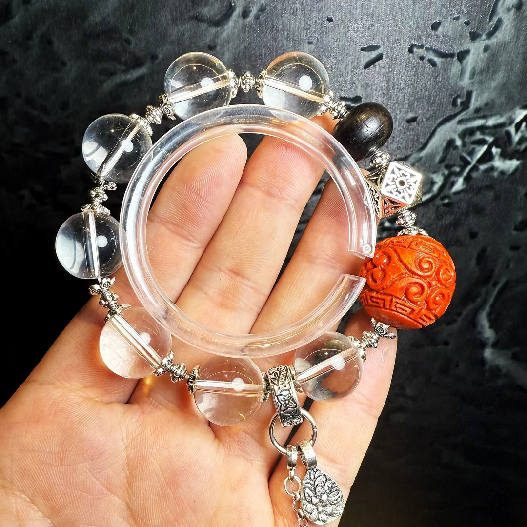 非金属玻璃吊坠 YS662 白色玻璃圆球款式单圈SC