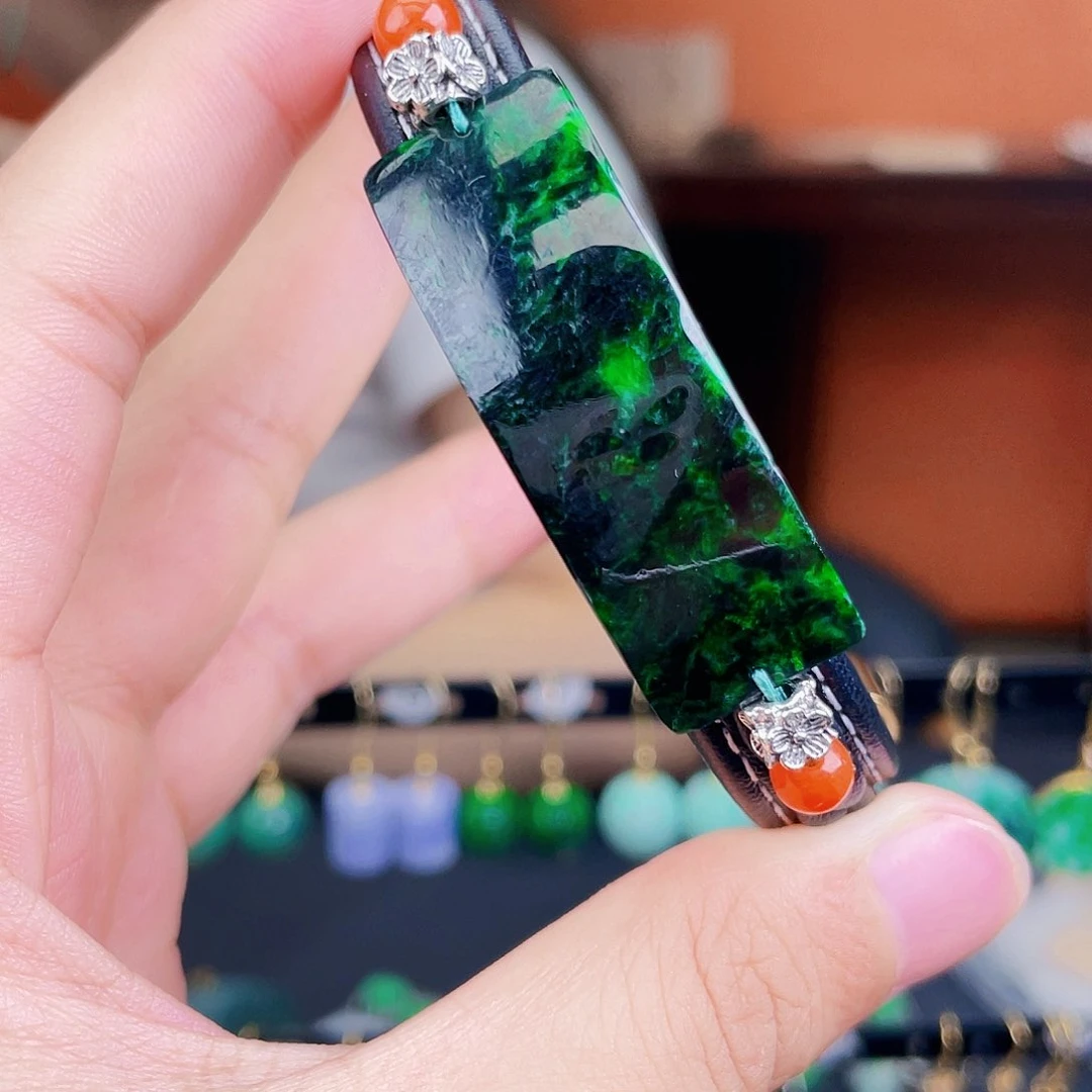 翡翠未镶嵌耳饰饰品