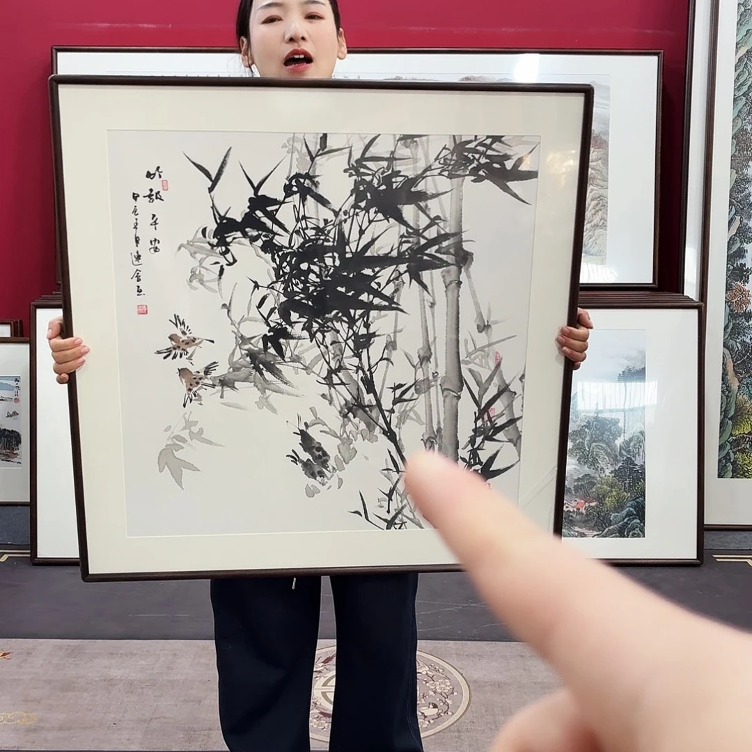国画手绘作品80-80尺寸