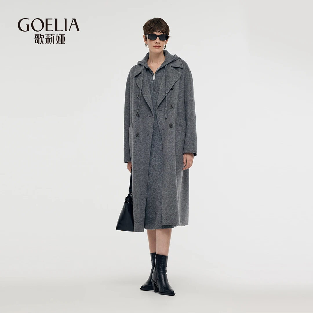 歌莉娅冬季双面呢连袖大衣1CNC6N64B复古