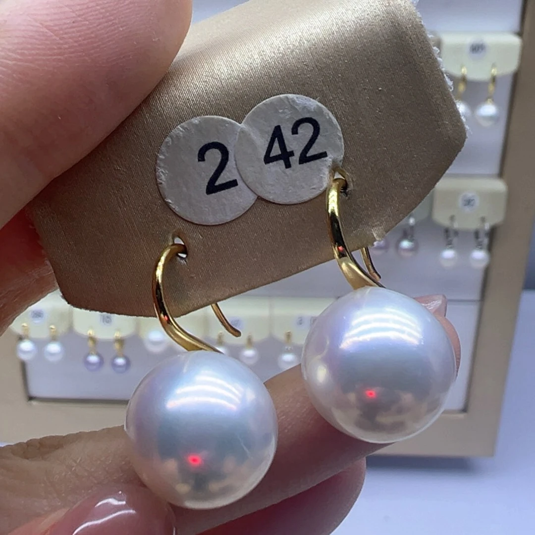 银S925镶嵌淡水珍珠耳饰