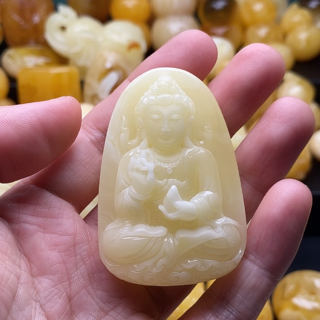 琥珀颈饰未镶嵌琥珀蜜蜡吊坠