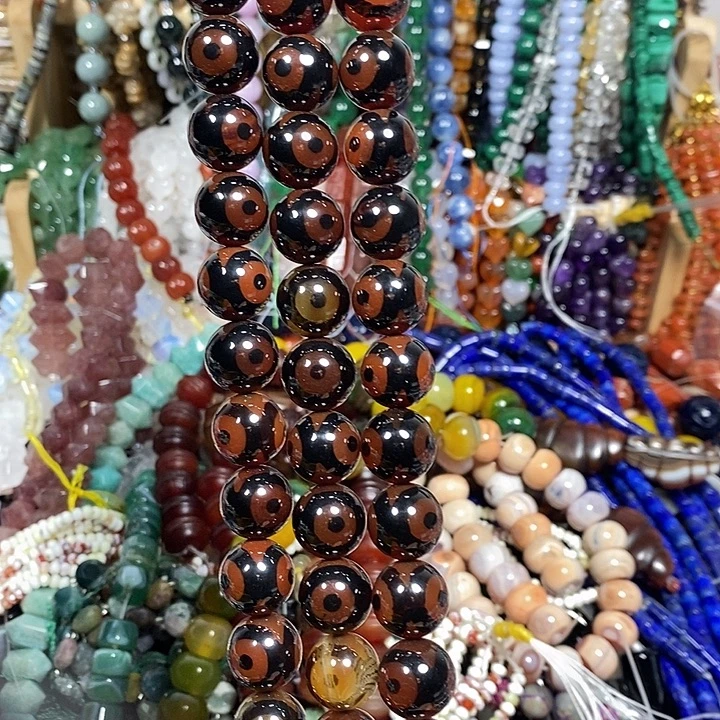 玛瑙/玉髓未镶嵌珠宝半成品玛瑙天珠卡14mm