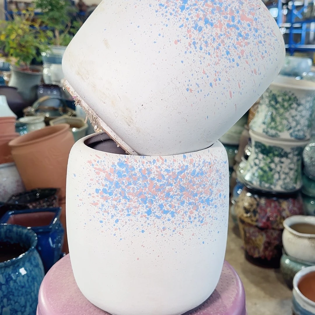 紫砂花盆高21口17……