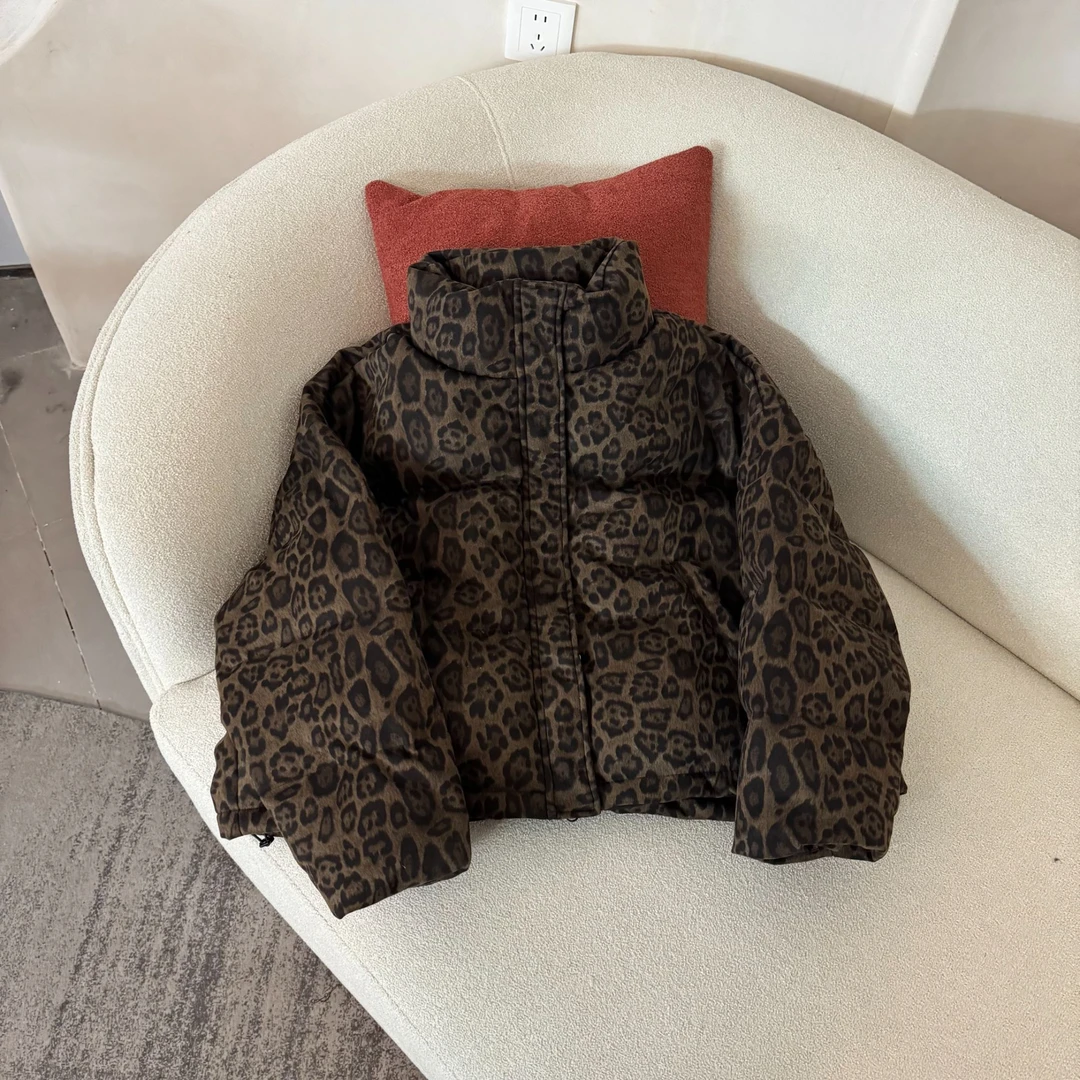 【DTWW大头韦韦】冬季豹纹加厚显瘦百搭休闲棉衣602601