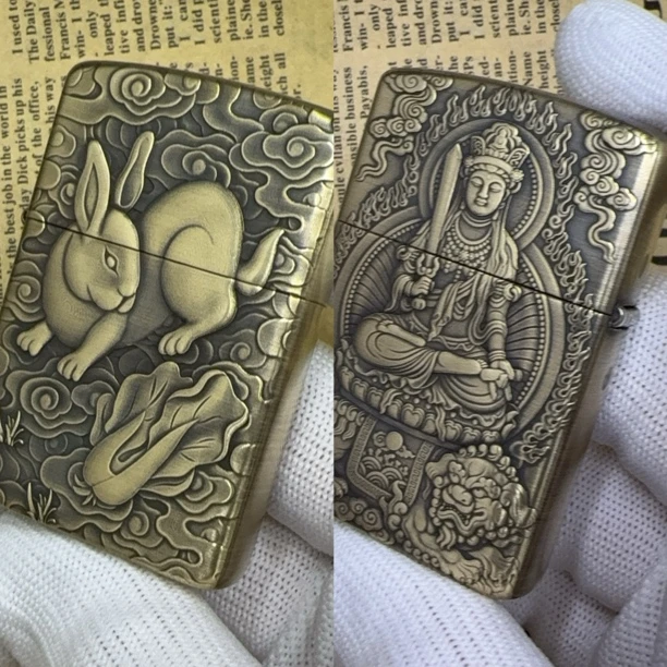 佐罗新款12生肖守护神浮雕悟空牛魔王煤油打火机双面立体定制观音