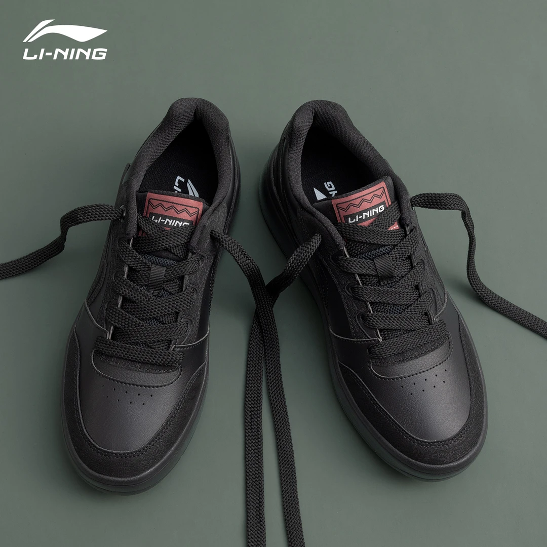李宁元宝v3男鞋板鞋2025夏季新款低帮运动鞋百搭黑色商务休闲鞋男