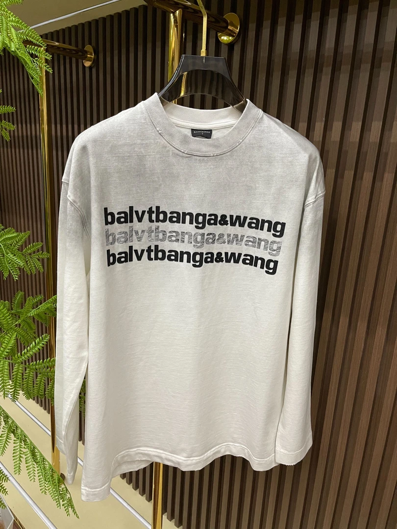 秋冬重磅水洗美式做三叠层上衣男女纯棉长袖卫时尚圆领7147