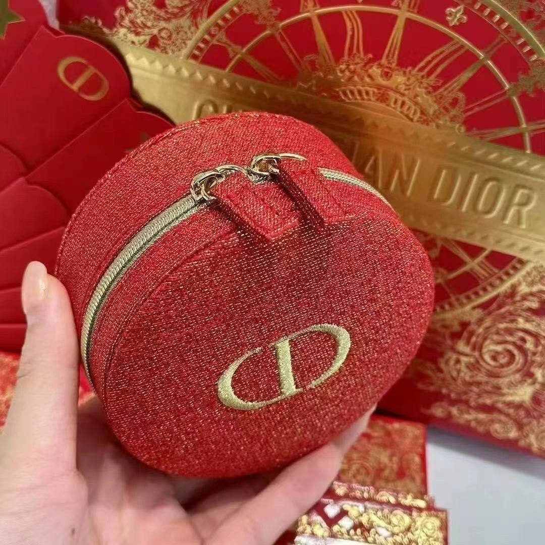 【小迪】k155国内专柜限量红气垫包耳机收纳气垫壳圆形首饰包圆饼包