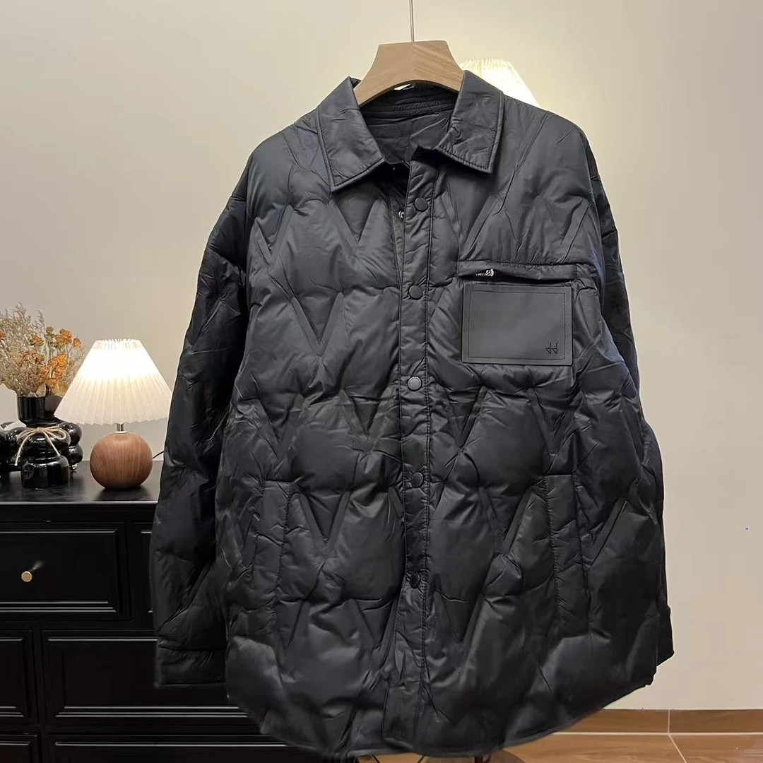 XY02_鹅绒服男装男女同款冬防寒时尚加厚短款男士冬季