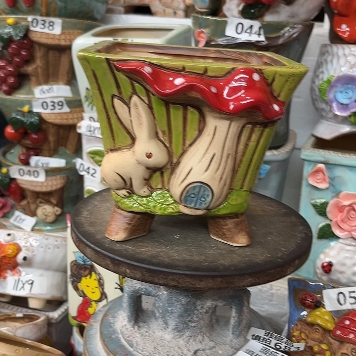 紫砂花盆粗陶材质多肉花盆