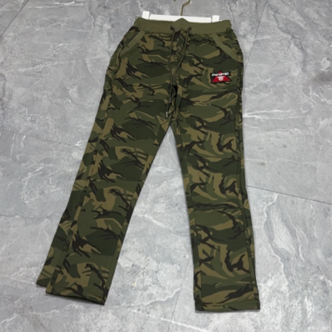 3155#【裤长95】迷彩夏季新款弹力修身显瘦户外运动休闲裤