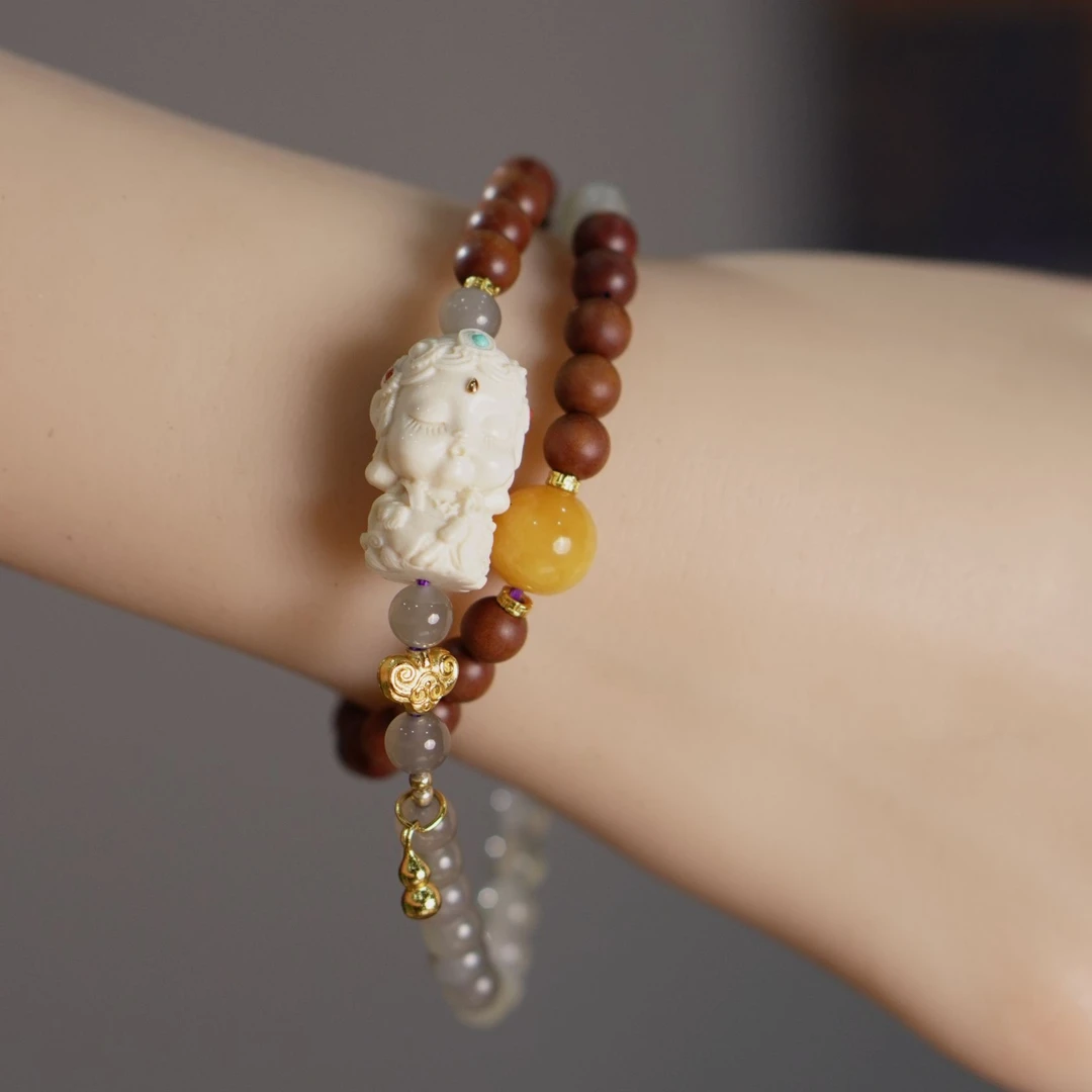 【星夜烟火】猛犸牙度母九尾轻奢百搭手工原创手链多样性发一