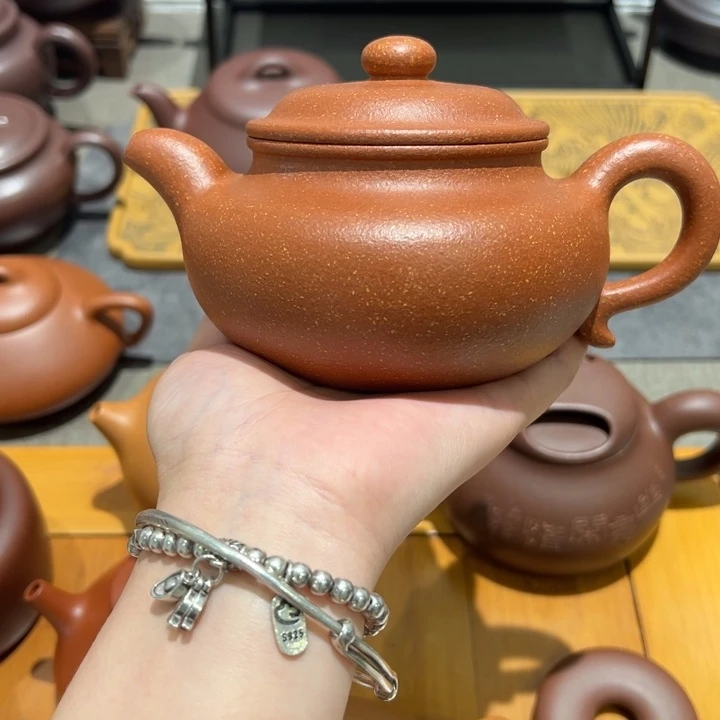 奔***宋茶壶紫砂宜兴紫砂壶红降坡仿古