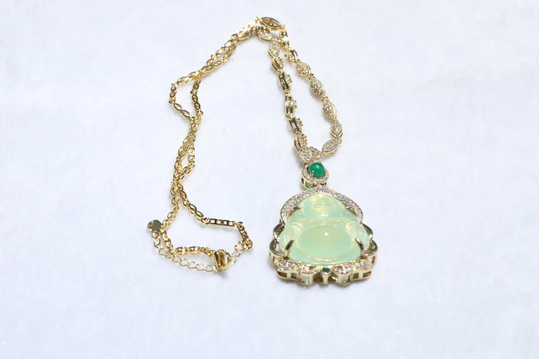 TYXL866淡绿佛公项链款