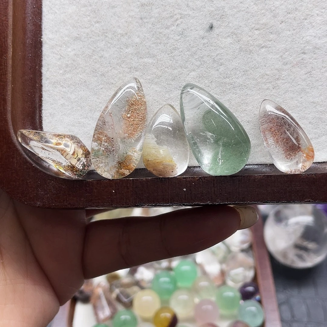 水晶珠宝半成品未镶嵌9幽灵水滴