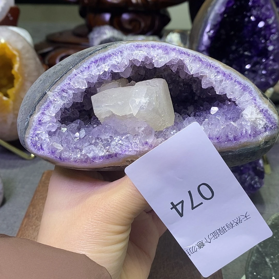 紫晶珠宝半成品未镶嵌