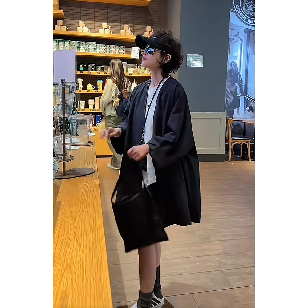 JVM定制22652夏季新款薄款风衣道袍西装山本外套