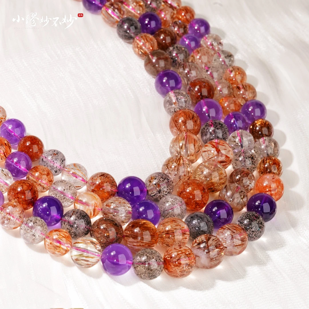 【缪老师严选】YY0547 黑加仑超七塔链项链 多样性发其一